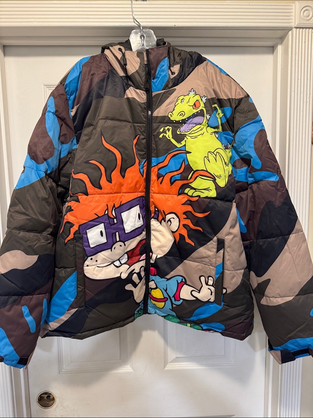 Members Only X Nickelodeon NWOT! Rugrats Camo Puffer Jacket Size XXL